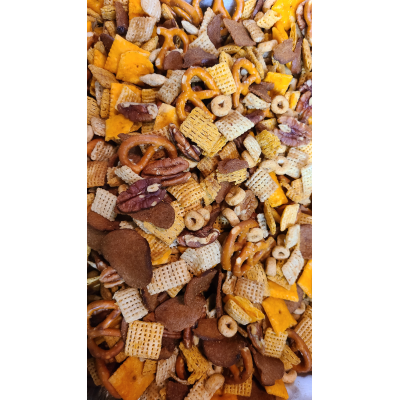 AJB-1001 : 2lb Bag of Movie Night Oven-baked Snack Mix with Pecans at A&J's Texas Bakehouse AJB-1001 : 2lb Bag of Movie Night Oven-baked Snack Mix with Pecans at A&J's Texas Bakehouse