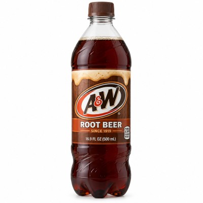 AJB-1339 : A&W Root Beer 16.9 oz Bottle at A & J's Texas Bakehouse