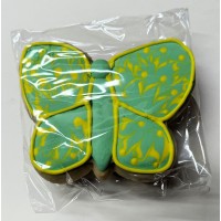 Green Butterfly Frosted Cutout Sugar Cookie