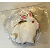White Rabbit Frosted Cutout Sugar Cookie - Right-Facing