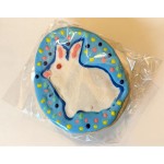 White Bunny Rabbit Easter Egg Frosted Cutout Sugar Cookie
