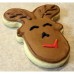 AJB-1048 : Happy Reindeer Frosted Cutout Sugar Cookie at A & Js Texas Bakehouse