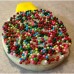 AJB-1049 : Sprinkled Ornament Yellow Cap Frosted Cutout Sugar Cookie at A & Js Texas Bakehouse