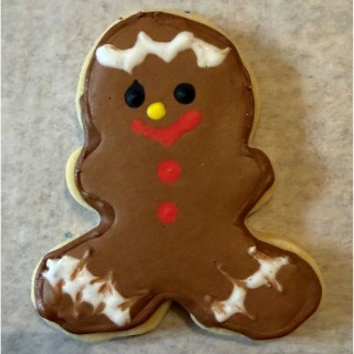 Gingerbread Man Frosted Cutout Sugar Cookie