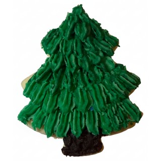 Christmas Tree Frosted Cutout Sugar Cookie