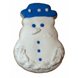 Classic White Snowman Frosted Cutout Sugar Cookie