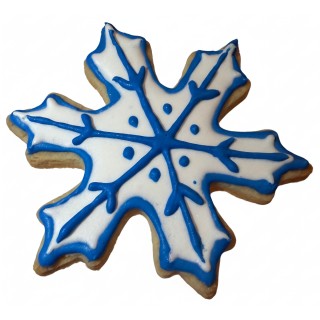 Snowflake Design Frosted Cutout Sugar Cookie
