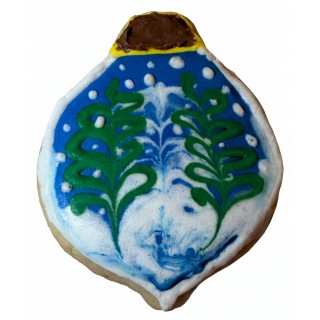 Winter Night Christmas Ornament Frosted Cutout Sugar Cookie