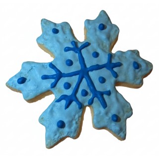 Blue Ice-ing Snowflake Frosted Cutout Sugar Cookie