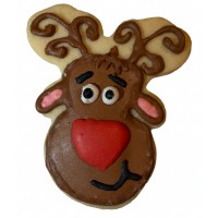 Happy Rudolph the Red-Nosed Reindeer Frosted Cutout Sugar Cookie