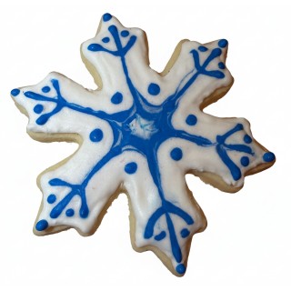 Icy Crystal Winter Snowflake Frosted Cutout Sugar Cookie
