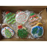 Assorted Christmas Tree Ornament Frosted Cookie Cutouts - 1 Dozen