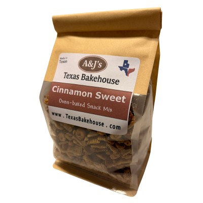 AJB-1096 : Cinnamon Sweet Movie Night Snack Mix with Pecans - 16 oz Bag at A & Js Texas Bakehouse