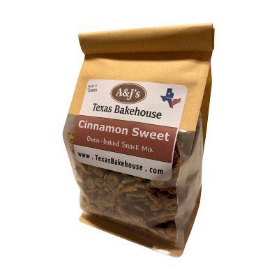 AJB-1106 : Cinnamon Sweet Movie Night Snack Mix with Pecans - 6 oz Bag at A & Js Texas Bakehouse