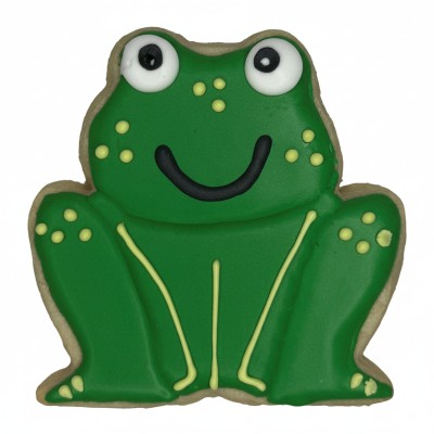 AJB-1108 : Frog Frosted Cutout Sugar Cookie at A & Js Texas Bakehouse