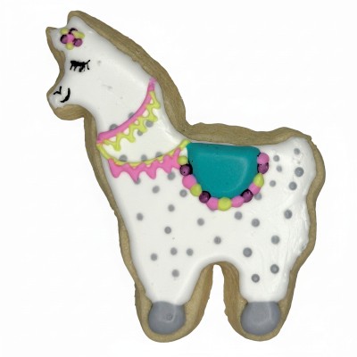 AJB-1109 : Llama Frosted Cutout Sugar Cookie at A & Js Texas Bakehouse