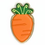 Big Carrot Frosted Cutout Sugar Cookie