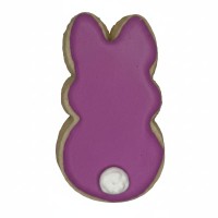 Purple Bunny Rabbit Frosted Cutout Sugar Cookie
