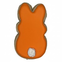 Orange Bunny Rabbit Frosted Cutout Sugar Cookie
