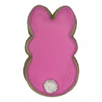 Pink Bunny Rabbit Frosted Cutout Sugar Cookie