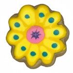 Sunny Day Dahlia Frosted Cutout Sugar Cookie