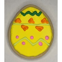 Big Bright Sunshine Easter Egg Frosted Cutout Sugar Cookie