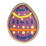 Grand Purple Easter Egg Frosted Cutout Sugar Cookie