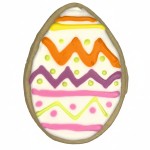 Big Whimsy White Easter Egg Frosted Cutout Sugar Cookie