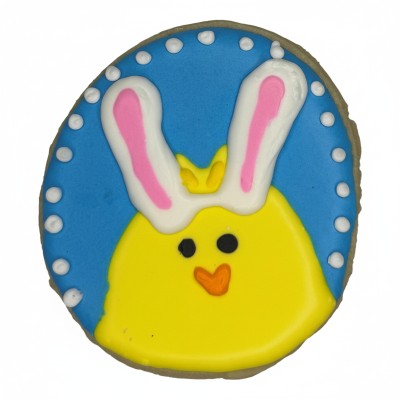 AJB-1127 : Egg-stra Sneaky Easter Chick Frosted Cutout Sugar Cookie at A & Js Texas Bakehouse