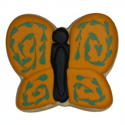 AJB-1131 : Amber Glaze Butterfly Frosted Cutout Sugar Cookie at A & Js Texas Bakehouse