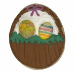 Easter Egg Basket with Eggs Frosted Cutout Sugar Cookie