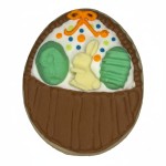 Easter Egg Basket with Bunny Frosted Cutout Sugar Cookie