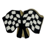 Race Flags Frosted Cutout Sugar Cookie