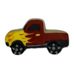 Hot Rod Flame Pickup Truck Frosted Cutout Sugar Cookie