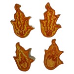 Hot Rod Racing Fire Flame Frosted Cutout Sugar Cookie