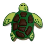 Green Turtle Frosted Cutout Sugar Cookie