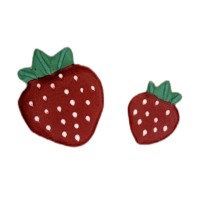 Pair of Strawberries Frosted Cutout Sugar Cookies
