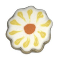 White Flower Blossom Frosted Cutout Sugar Cookie