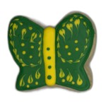Spring Green Butterfly Frosted Cutout Sugar Cookie