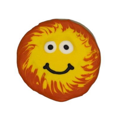 AJB-1188 : Happy Sun Frosted Cutout Sugar Cookie at A & Js Texas Bakehouse