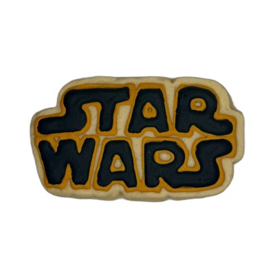 AJB-1189 : Star Wars Logo Frosted Cutout Sugar Cookie at A & Js Texas Bakehouse