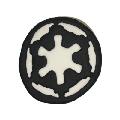 AJB-1194 : Star Wars Galactic Empire Insignia Frosted Cutout Sugar Cookie at A & Js Texas Bakehouse