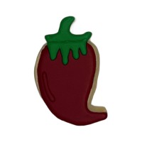 Red Chili Pepper Frosted Cutout Sugar Cookie