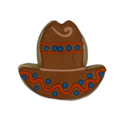 AJB-1205 : Sombrero Frosted Cutout Sugar Cookie at A & Js Texas Bakehouse