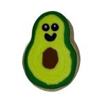 Happy Avocado Frosted Cutout Sugar Cookie