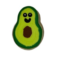 Happy Avocado Frosted Cutout Sugar Cookie