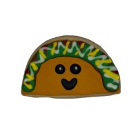 Happy Taco Frosted Cutout Sugar Cookie