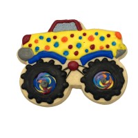 Circus Monster Truck Frosted Cutout Sugar Cookie