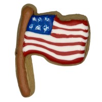 American Flag Frosted Cutout Sugar Cookie
