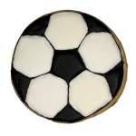 Soccer Ball Frosted Cutout Sugar Cookie